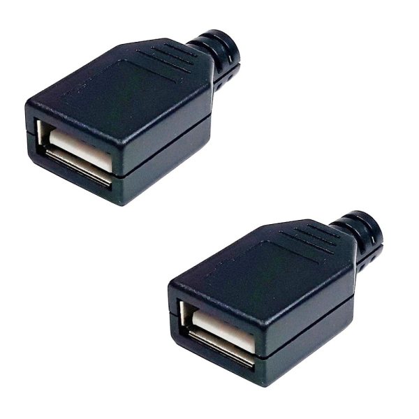 کانکتور مادگی فیش مدل USB TYPE - A بسته 2 عددی