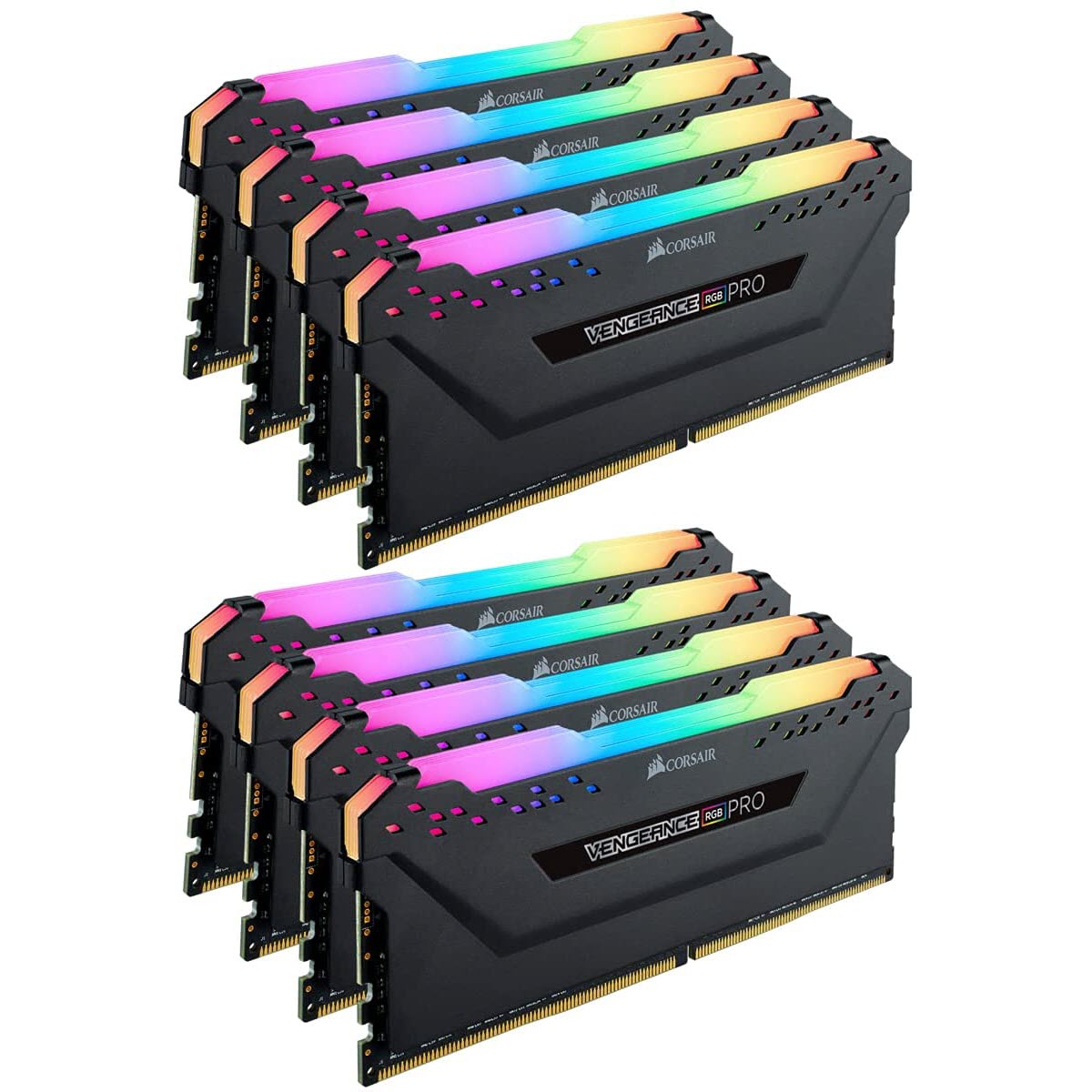 رم دسکتاپ DDR4 هشت کاناله 3200 مگاهرتز CL18 کورسیر مدل VENGENCE RGB PRO ظرفیت 256 گیگابایت