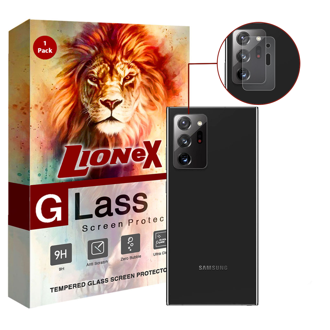 محافظ لنز دوربین لایونکس مدل LSG-L مناسب برای گوشی موبایل سامسونگ Galaxy Note20 Ultra