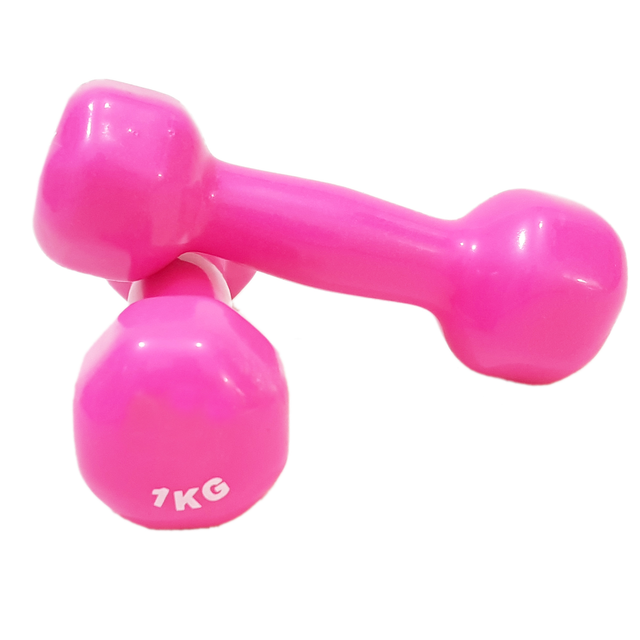 دمبل ایروبیک روکش دار 1 کیلوگرمی مدل 02-Pink بسته دو عددی| خرید دمبل بدنسازی