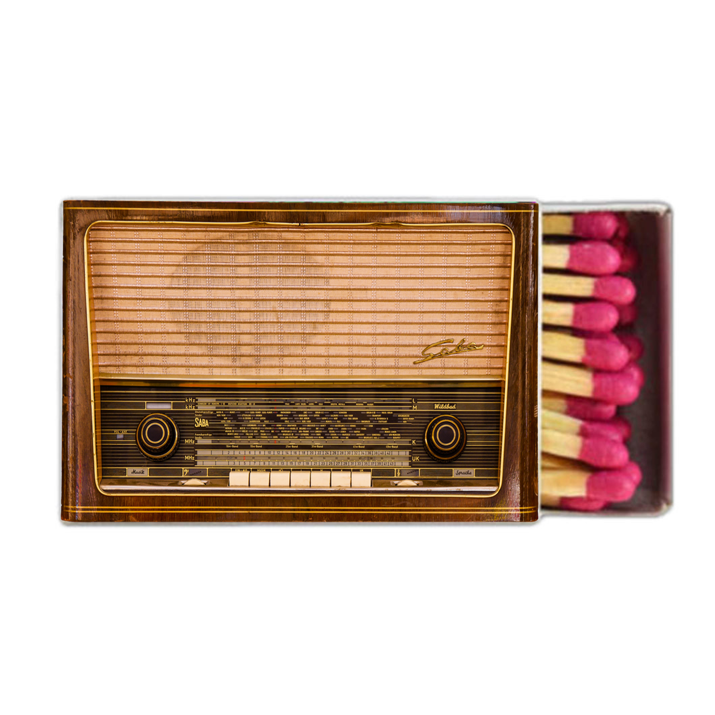 کبریت مدل رادیوی قدیمی کد R100| خرید لوازم سفر