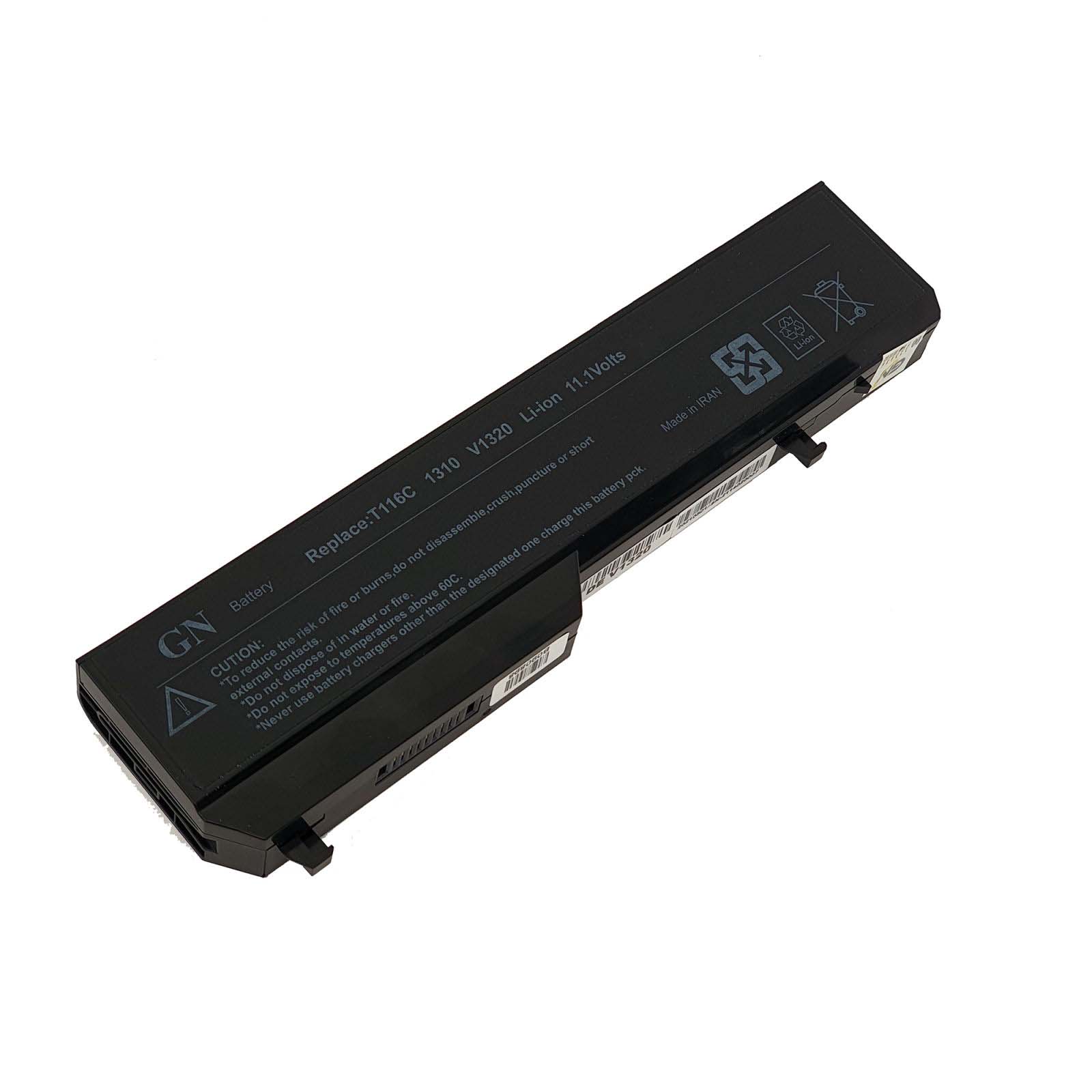 باتری لپ تاپ 6 سلولی گلدن نوت بوک جی ان_x000D_
 مدل 39wh مناسب برای لپ تاپ دل VOSTRO 1310/1320/1510/1520/2510