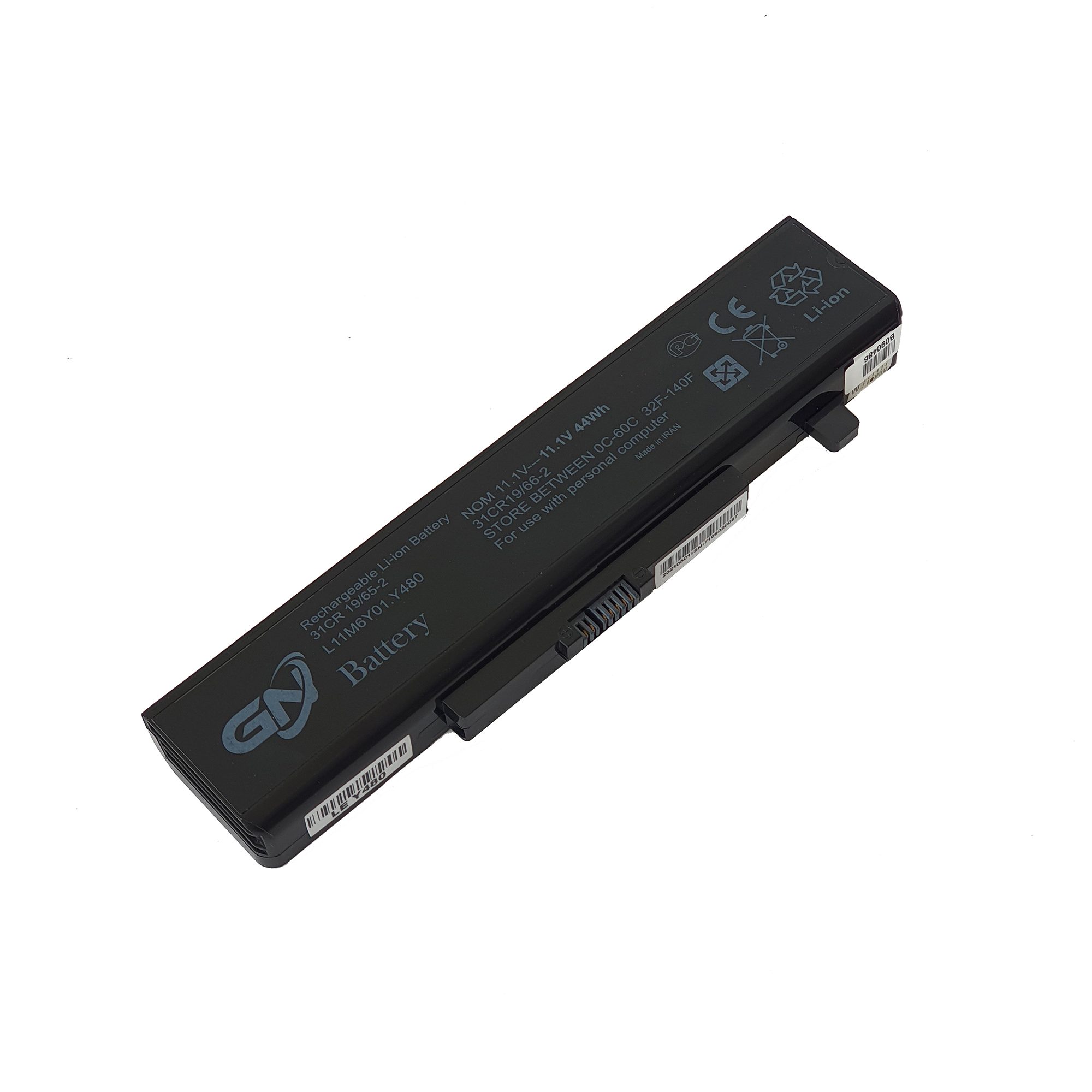 باتری لپ تاپ 6 سلولی گلدن نوت بوک دل Y480 مناسب لپ تاپ  IDEAPAD Y580/Y480/G480/G580/Z380/Z480/Z580/Z585