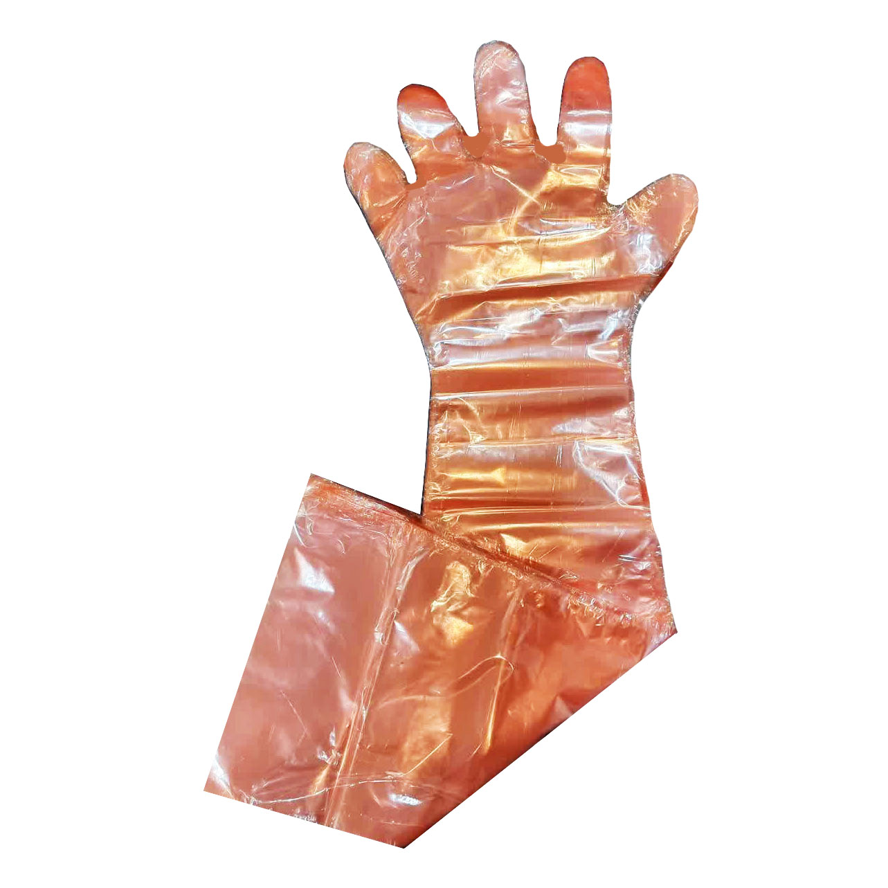 دستکش نظافت یکبار مصرف مدل  ساقه بلند کد B75 بسته 10 عددی